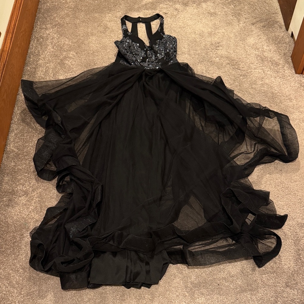 Speechless Black Tulle Sparkle Bodice Flare Party Dress SIZE 5